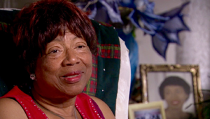 Photo of a woman being interviewed