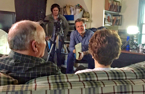 Daniel interviewing a couple